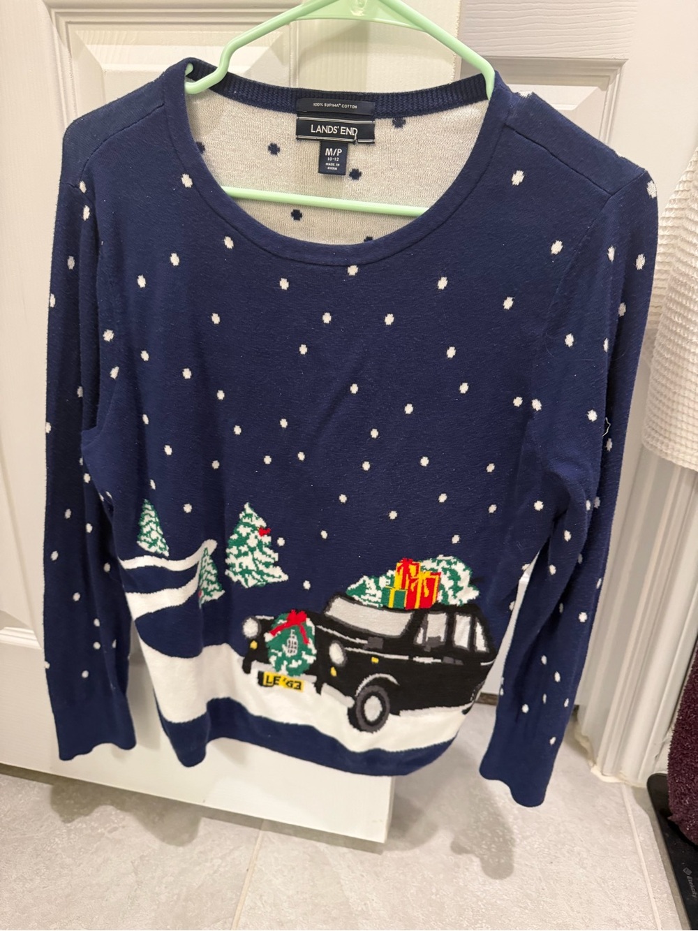 Vintage Lands’ End Christmas Sweater Petite Medium 10–12